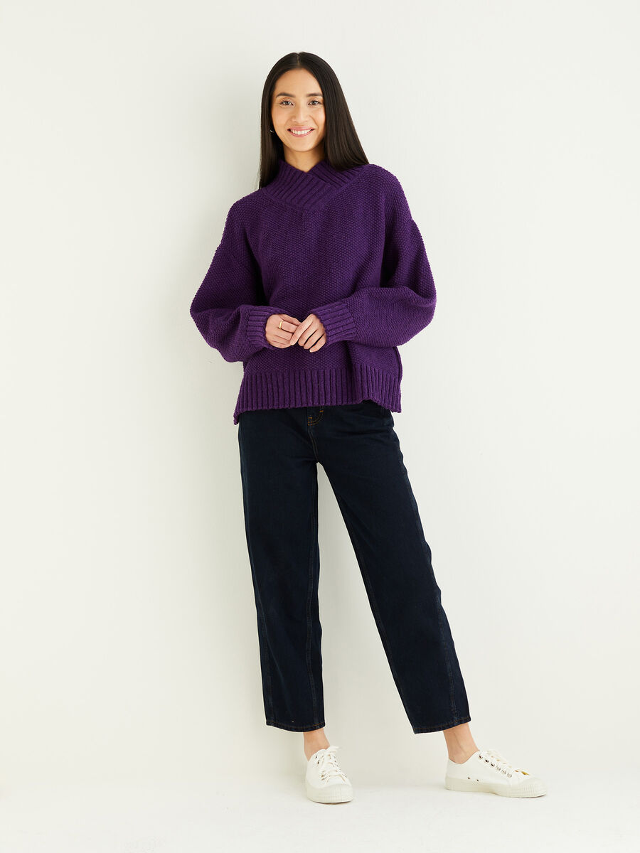  Other Stories mock neck sweater in lilac