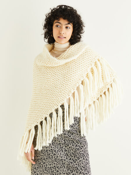 Poncho Tassel Wrap in Sirdar Adventure