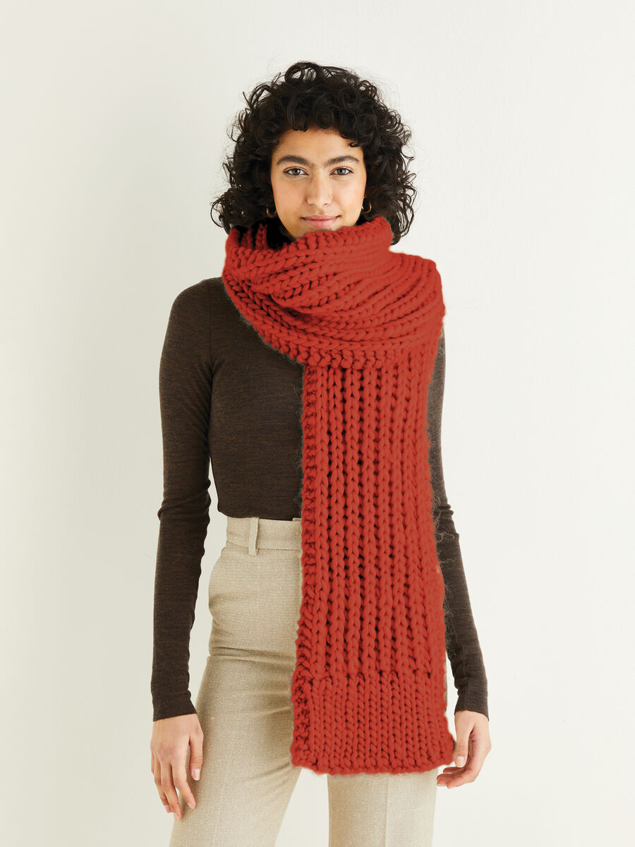 Huge Ribbed Scarf in Sirdar Adventure | Sirdar