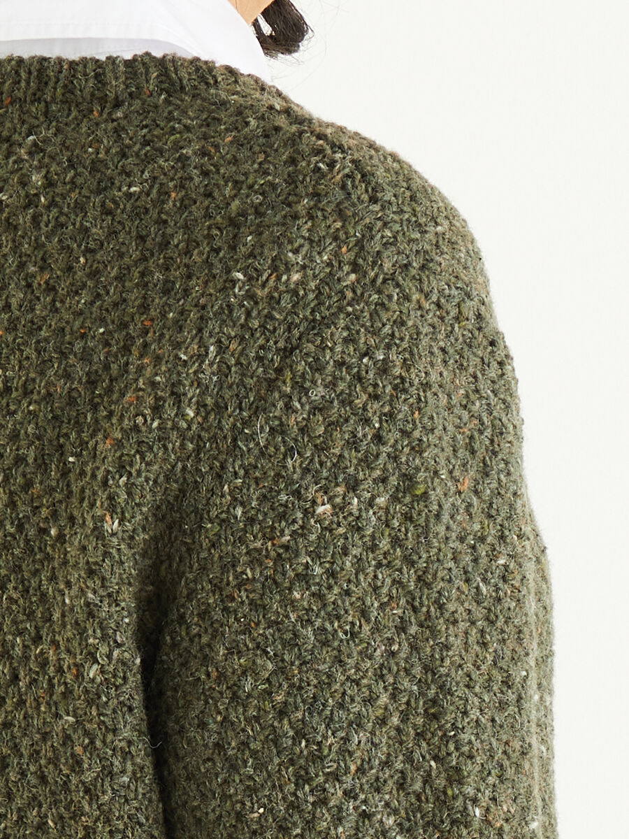 Tweedy Crew Neck Sweater Knitting Kit in Haworth Tweed | Sirdar