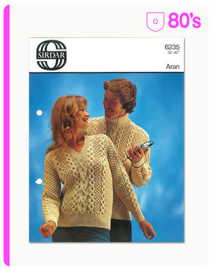 Aran sweater cheap family patterns