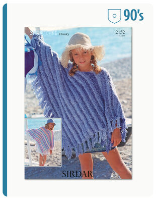 Roll Neck Poncho 10148 pattern by Sirdar