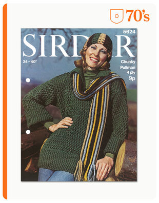 9620 - SIRDAR CLICK CHUNKY SWEATER KNITTING PATTERN - TO FIT CHEST 24 TO  46