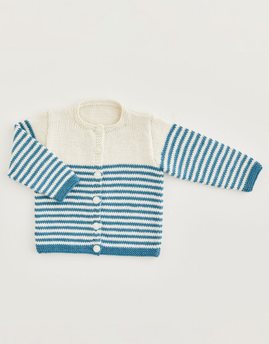 Striped baby cardigan sale