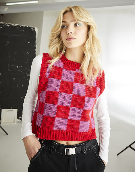 Gridlock Crochet Vest In Sirdar Stories DK