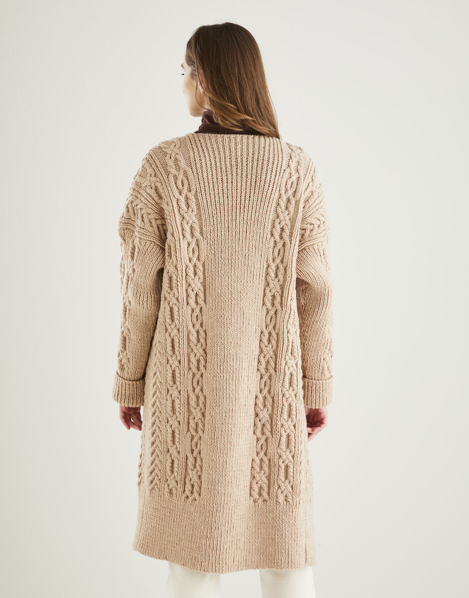 Longline Edge to Edge Cardigan In Hayfield Bonus Aran, Sirdar Knit &  Crochet Yarn Pattern