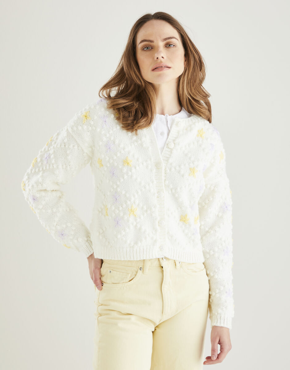 Bobble diamond outlet cardigan