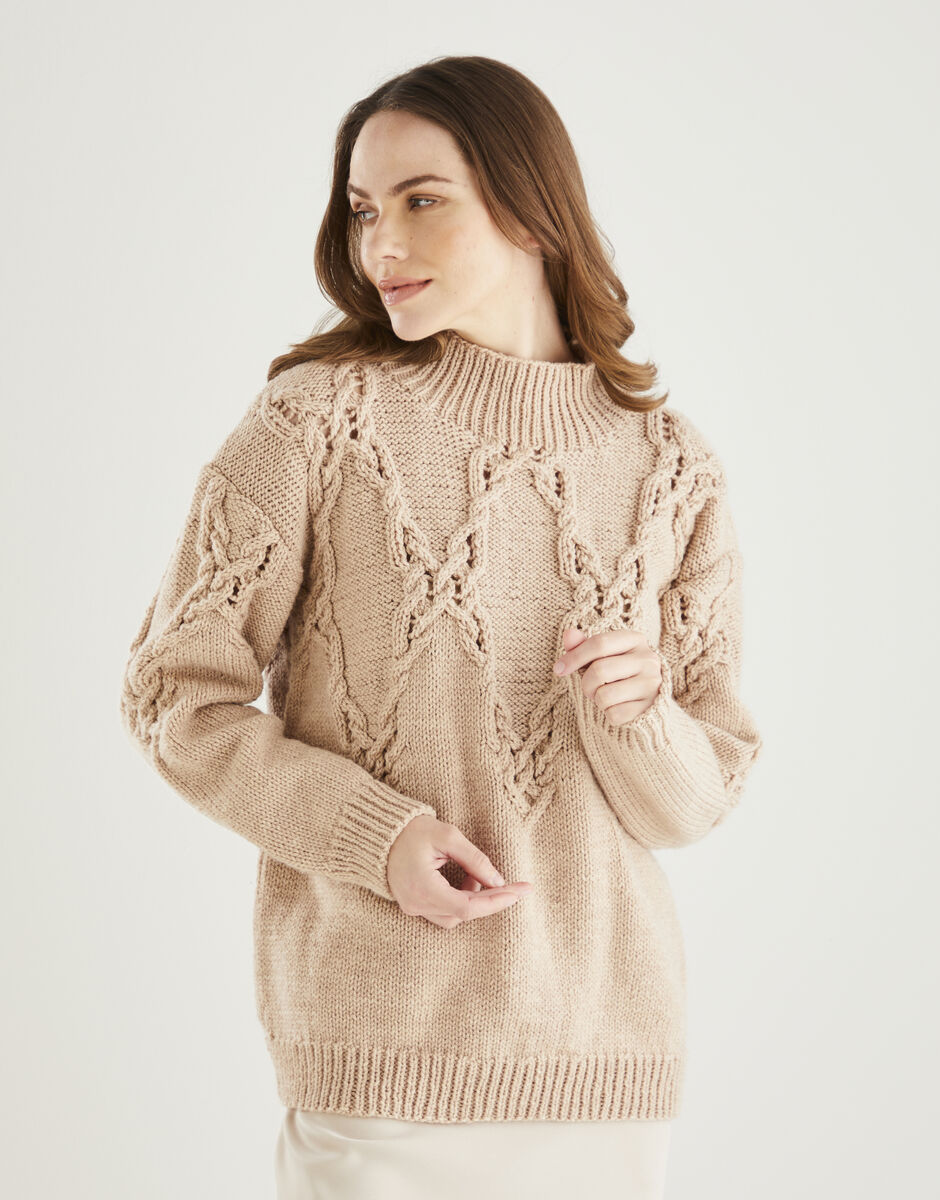 Cream shop lace sweater