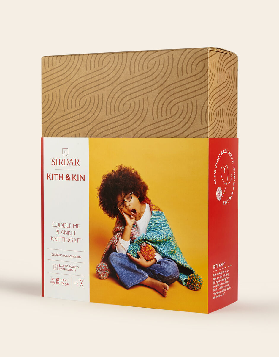 Cuddle Blanket Knitting Kit kith & Kin beginner craft set | Sirdar