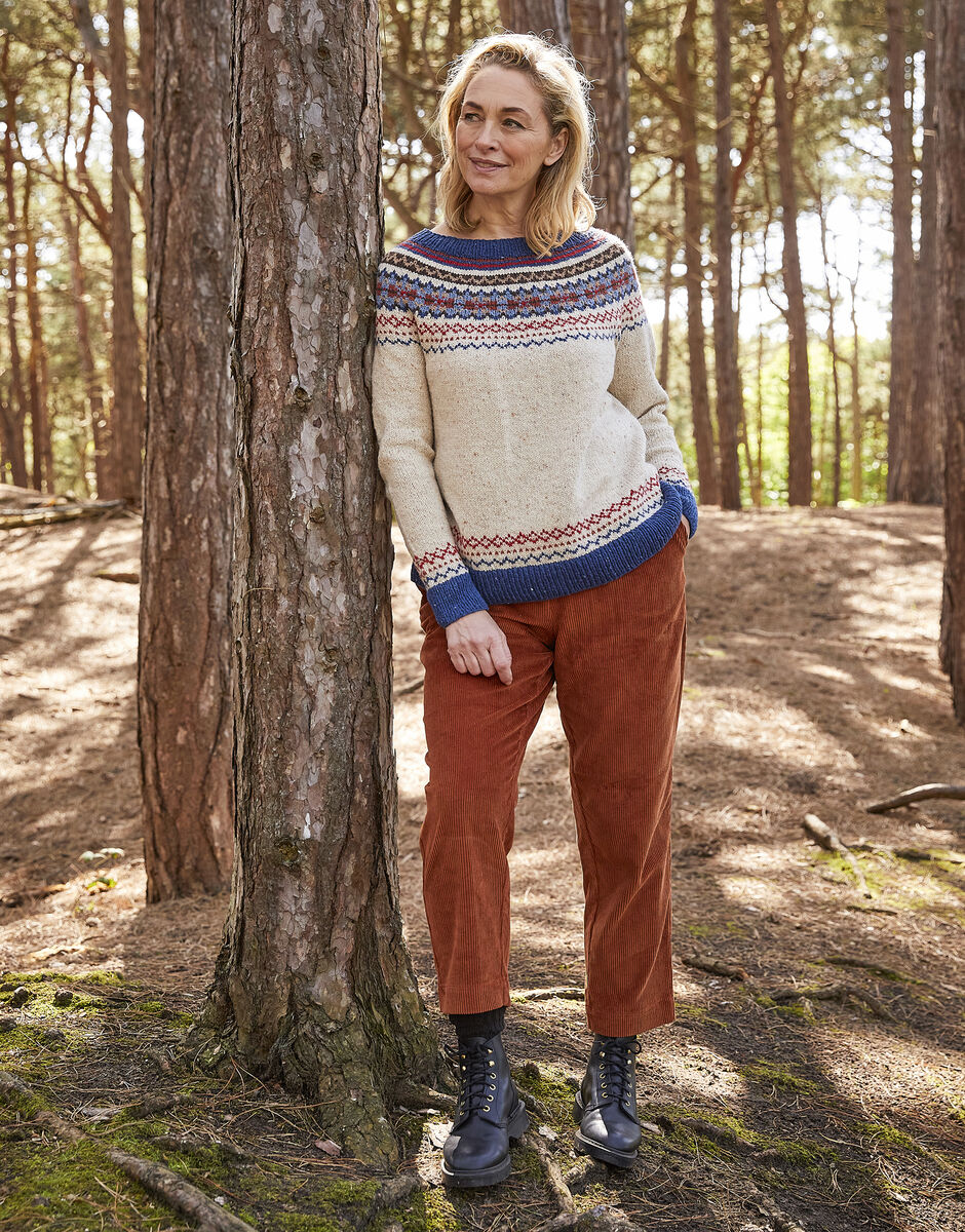 Haworth Ladies Fair Isle shawl neck Cardigan