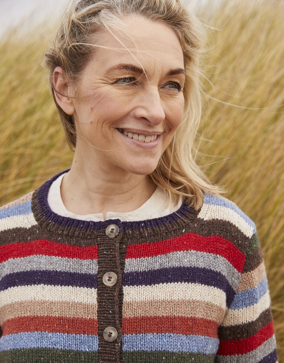 Haworth Ladies Fair Isle shawl neck Cardigan