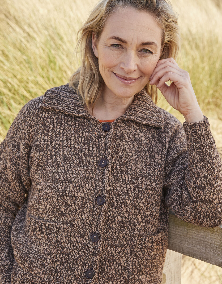 Coastal Path Cardigan Knitting Pattern | Haworth Tweed DK
