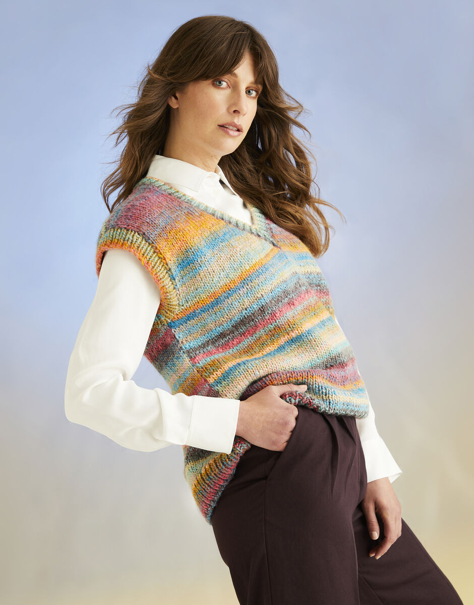 Ocean Treasure Tank Knitting Pattern | Jewelspun With Wool | Sirdar