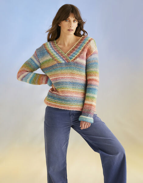 Sirdar Jewelspun With Wool Chunky Self-Striping Blended Yarn