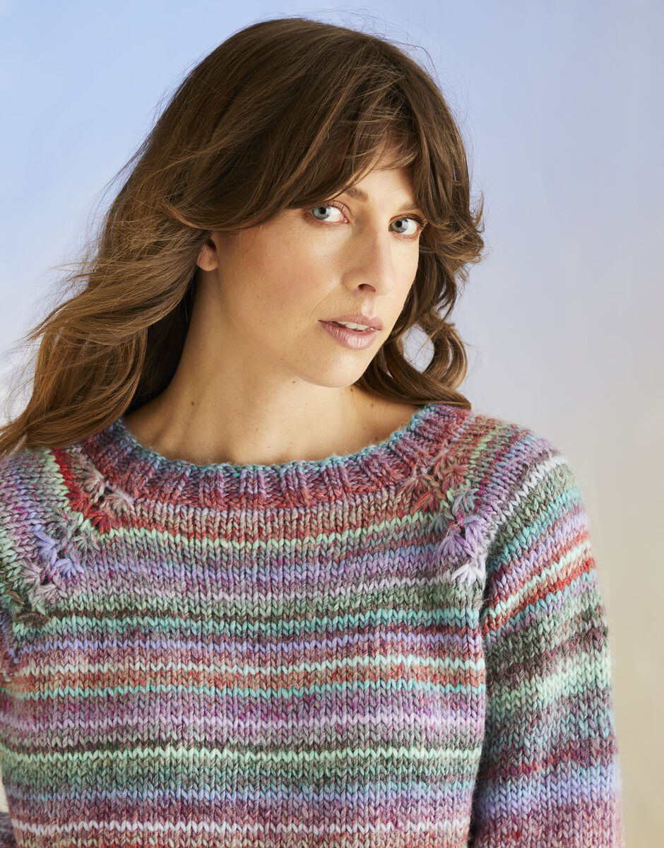 Whirlpool Sweater Knitting Pattern | Jewelspun With Wool | Sirdar