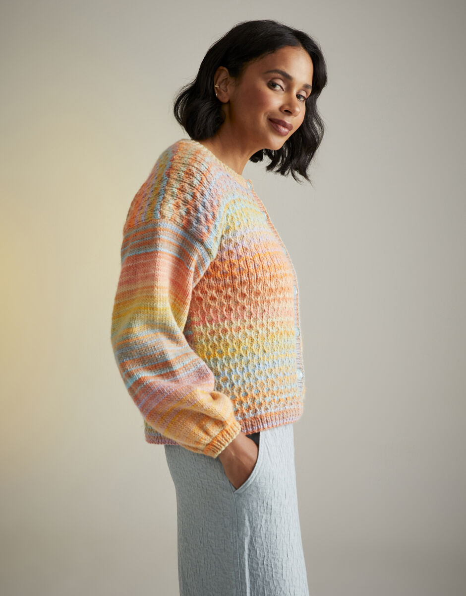 Twilight Trellis Cardigan Knitting Pattern | Jewelspun Aran | Sirdar