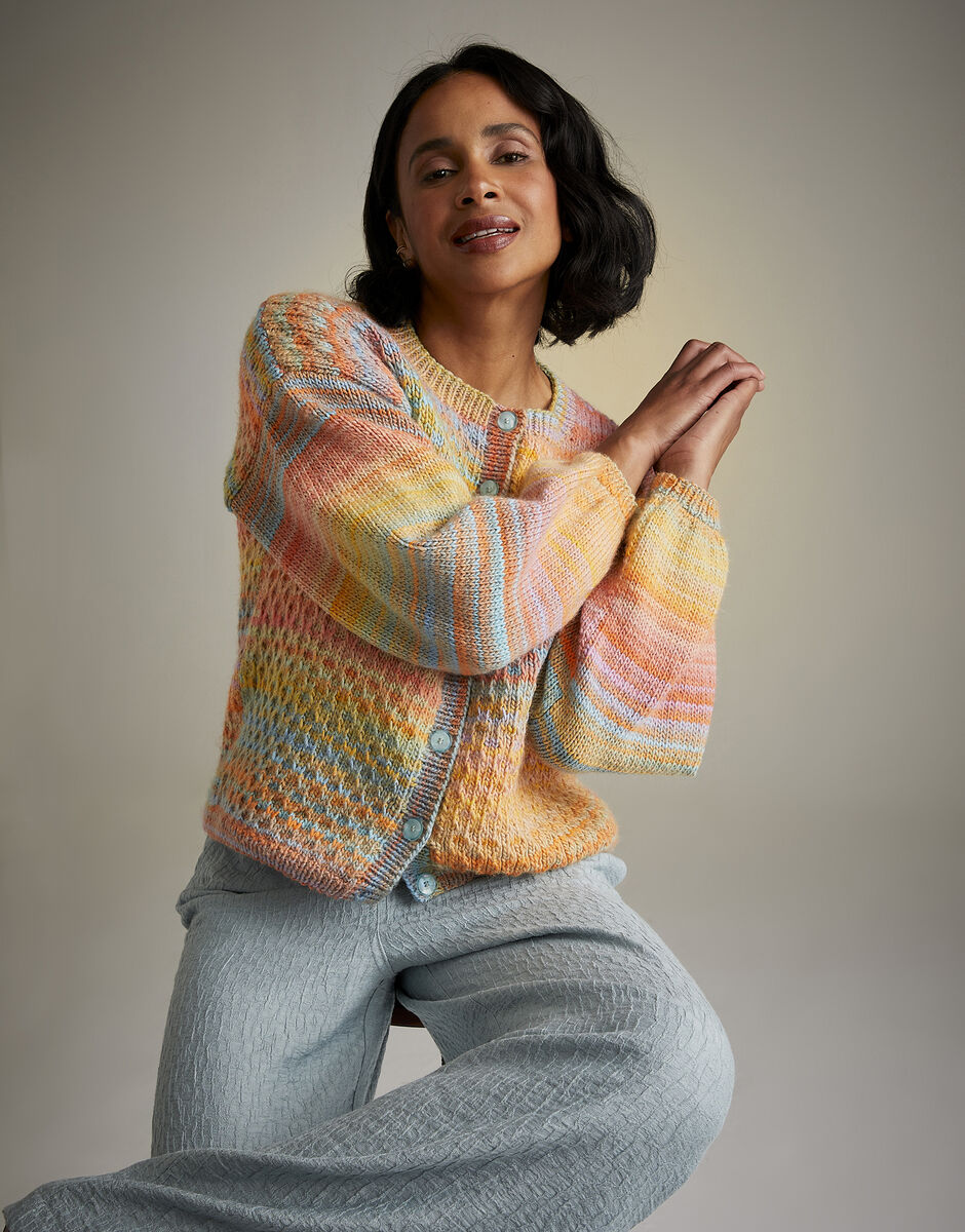 Twilight Trellis Cardigan Knitting Pattern | Jewelspun Aran | Sirdar