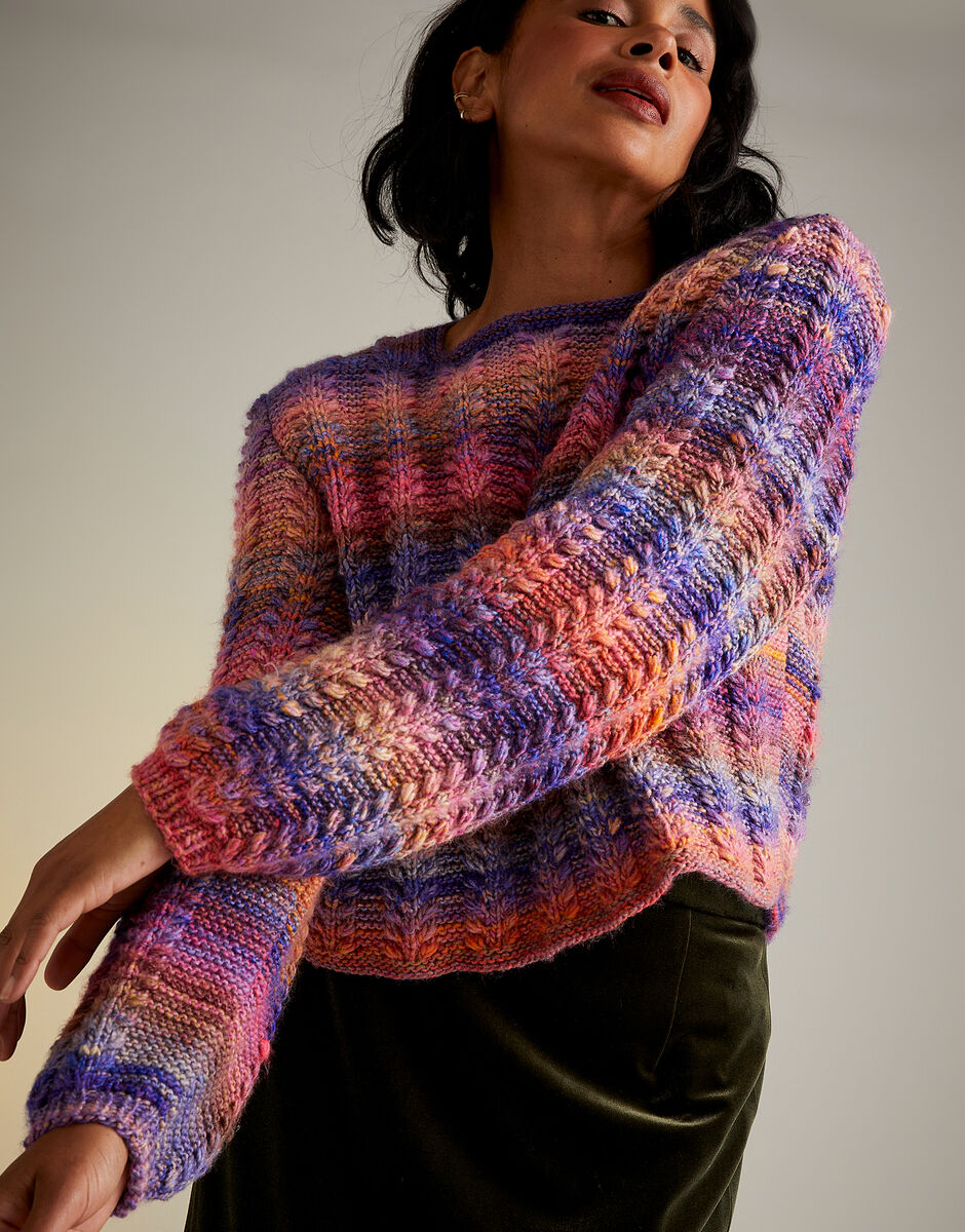 Sunset Orchard Sweater Knitting Pattern | Jewelspun Aran | Sirdar