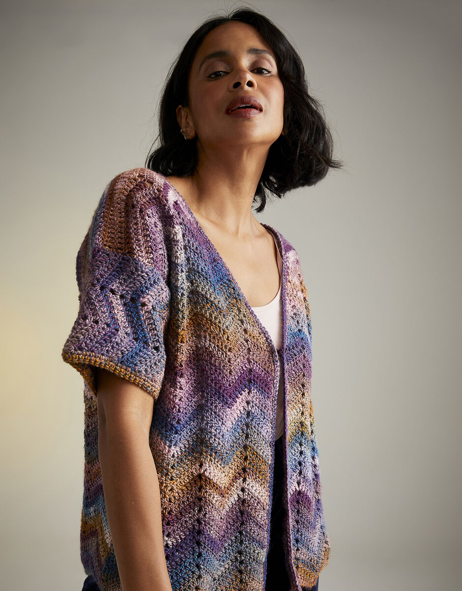 Moonlit Bloom Cardigan Crochet Pattern, Jewelspun Aran