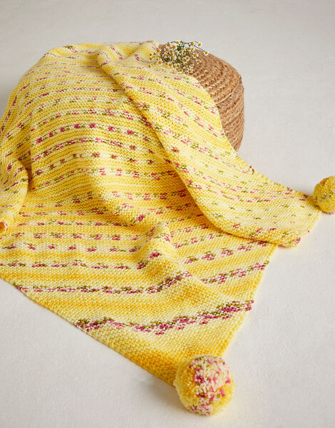 Petal Pom Pom Blanket Bundle in Hayfield Baby Blossom Chunky