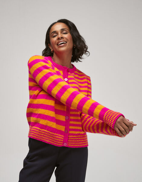 Electric Asymmetric Cardigan In Hayfield Bonus DK