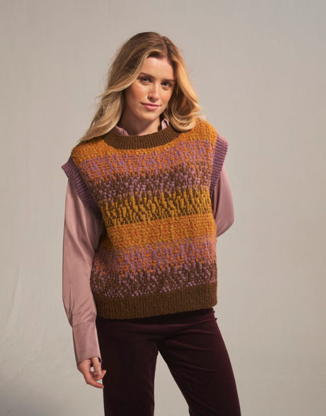 Volcanic Vest Knitting Pattern In Sirdar Loveful 100% Recycled Acrylic