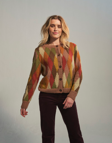 Crossing Continents Cardigan Knitting Pattern In Sirdar Loveful 100% Recycled Acrylic