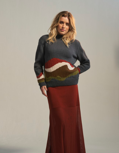 Earthscape Sweater Knitting Pattern In Sirdar Loveful 100% Recycled Acrylic