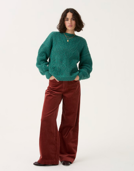 Button Cuff Sweater Knitting Pattern In Sirdar Loveful 100% Recycled Tweed Blend