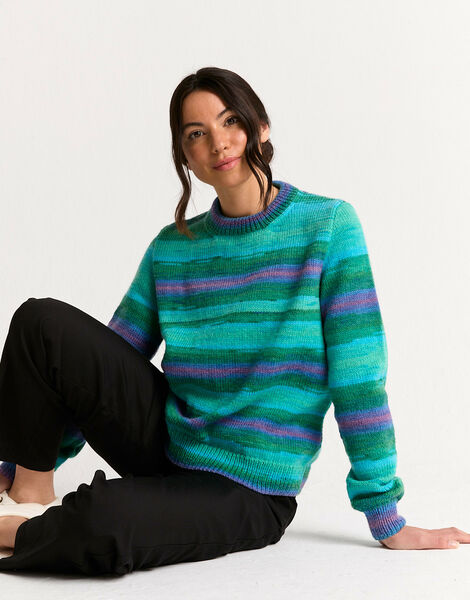Crew Neck Jumper Knitting Pattern In Hayfield Spirit DK