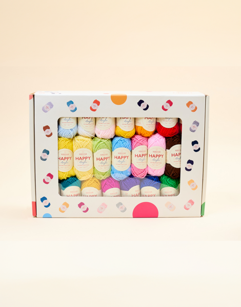 Happy Acrylic Colour Assortment - 50 Mini Happy Yarn Balls