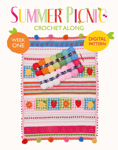 SUMMER PICNIC BLANKET CROCHET ALONG PATTERN - WEEK 1 