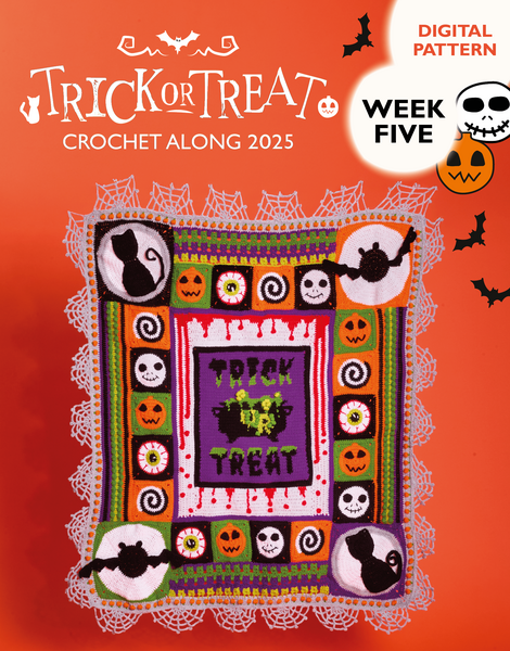 TRICK OR TREAT HALLOWEEN BLANKET CROCHET ALONG PATTERN - WEEK 5