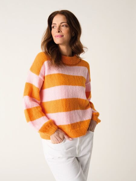 Big Stripe Sweater Knitting Pattern In Sirdar Soft Down
