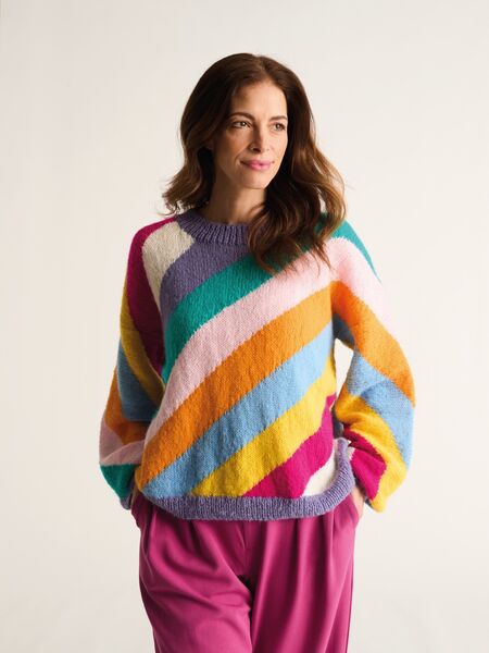 Soft Statement Sweater Knitting Pattern In Sirdar Soft Down