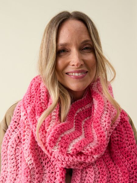 Wavy Crochet Scarf Crochet Pattern In Hayfield Spirit Chunky