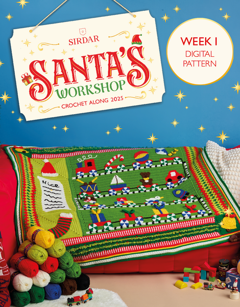Santa's Workshop Christmas Blanket Crochet Along - Free Crochet Pattern - Week 1